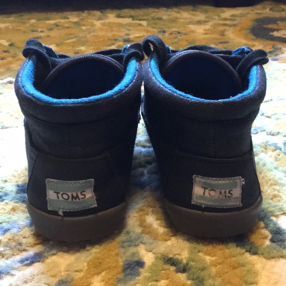 TOMS Black canvas high top sneakers